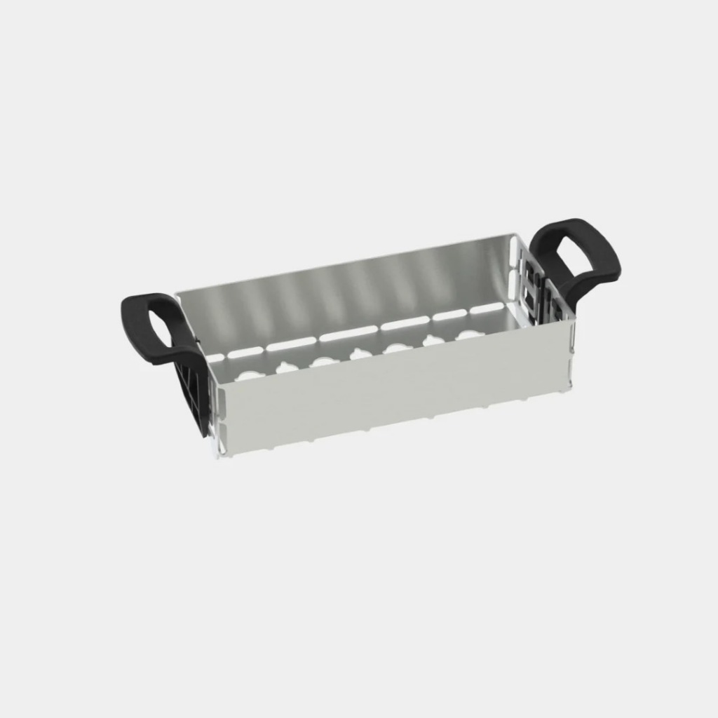 stainless steel modular basket for elma ultrasonic Type 10 ตะกร้าสแตนเลสแบบโมดูลาร์ พร้อมที่จับพลาสต