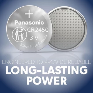 ถ่านกระดุม ถ่าน Panasonic CR2450 Lithium 3V จำนวน 1 ก้อน ของแท้ ถ่านชาร์จ (แพ็คน้ำเงิน) แบตเตอรี่ แบตเตอรี่กุญแจรถ