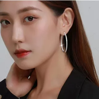 GLAMOR✨ต่างหูเงิน In Your Eyes ต่างหูห่วง ตุ้มหูเงิน ต่างหูใหญ่ ต่างหูแฟชั่น ต่างหูเพชร ตุ้มหูห่วง