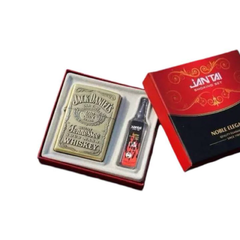 ไฟแช็คน้ำมัน ลายJack ทรงวินเทจ โบราณ3มิติ แถมน้ำมัน5ml