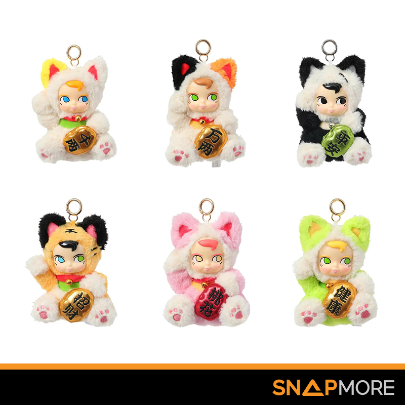 SAMSAM Fortune Cat Vinyl Face กล่องสุ่ม ลุ้น SECRET [MINISO] SAMSAM Wealth Cat พวงกุญแจห้อยกระเป๋า
