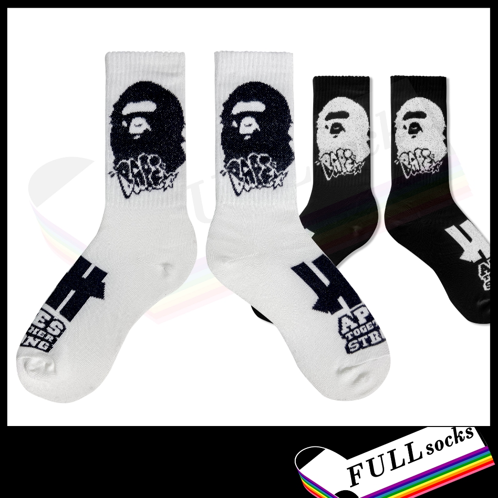 ถุงเท้า bape Ape Head ขนาด Free size