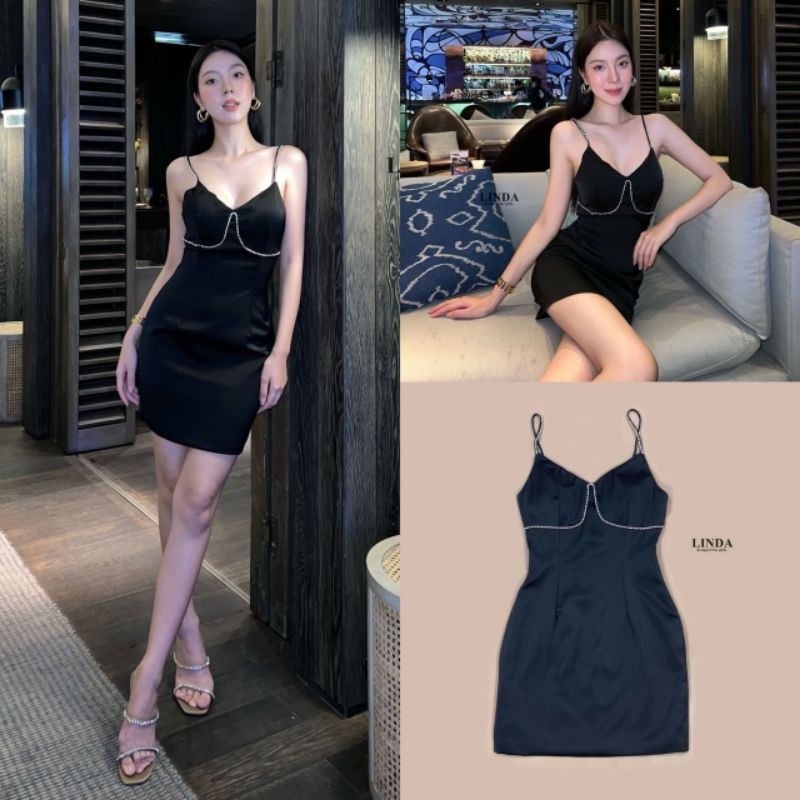 LINDA BRAND : DRESS แต่งเพชร เรียบหรู