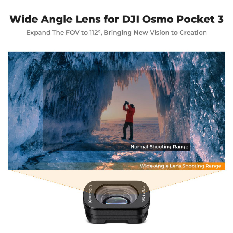 K&F DJI Osmo Pocket 3, Filters Kit Anamorphic+Macro+Enlarged+ND8+ND32+ND128 (SKU.2294)