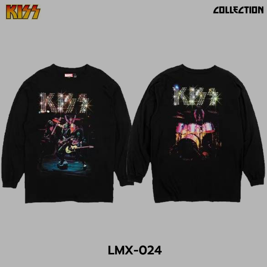 Power 7 Shop เสื้อยืดวง คิส แขนยาว ลิขสิทธ์แท้ KISS T-SHIRTS (LMX-024)