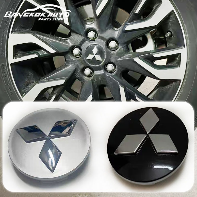 (แท้ พร้อมสต็อก) ฝาครอบดุมล้อ mitsubishi โลโก้ ฝาครอบล้อ ดุมล้อโลโก้ mitsubishi ฝาครอบดุม 60 mm accessories