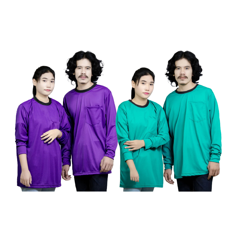 เสื้อคนงาน ผ้ากีฬา IB ไฮเกรด (ผ้าโพลีเอสเตอร์ 100%) สีไม่ตก คอกลม