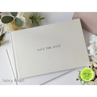 [40 แผ่น] [ T ] สมุดอวยพรแต่งงาน Save the Date (ปรับราคาใหญ่ 3.สค) แบบตัวหนังสือ -- เรียบหรู ดูแพง หรูหรา ปกมีหลายสี สิ