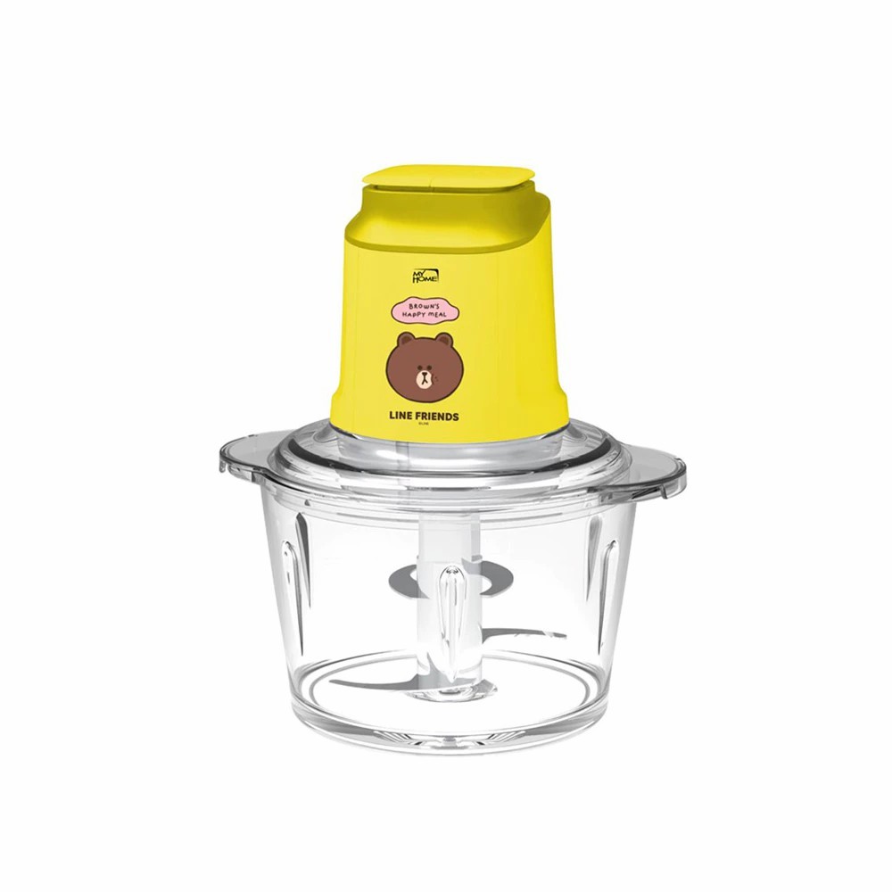 MY HOME มายโฮม เครื่องบดสับ LINE FRIENDS โถแก้วอย่างดี ขนาด 2 ลิตร รุ่น CP-002 สีเหลือง ของแท้ ประกันศูนย์