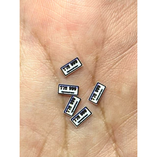 สติ๊กเกอร์ป้ายทะเบียนจิ๋ว1ชุด 5ชิ้น สำหรับติดโมเดลรถ 1:64 พร้อมส่ง (เฉพาะสติ๊กเกอร์ไม่รวมรถ)