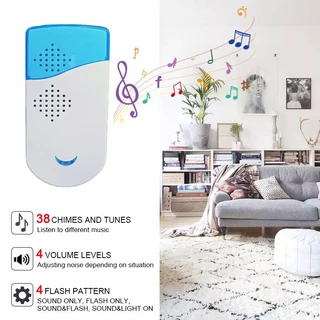 Doorbell ออดไร้สายกริ่งประตูมี36เสียงเรียกเปลี่ยนเสียงได้ติดตั้งสะดวกกระดิ่งไร้สายกริ่งประตูบ้าน Wireless Doorbell