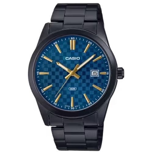 CASIO นาฬิกาข้อมือผู้ชาย สายแตนเลส สีดำ รุ่น MTP-VD03B,MTP-VD03B-2A,MTP-VD03B-2AUDF
