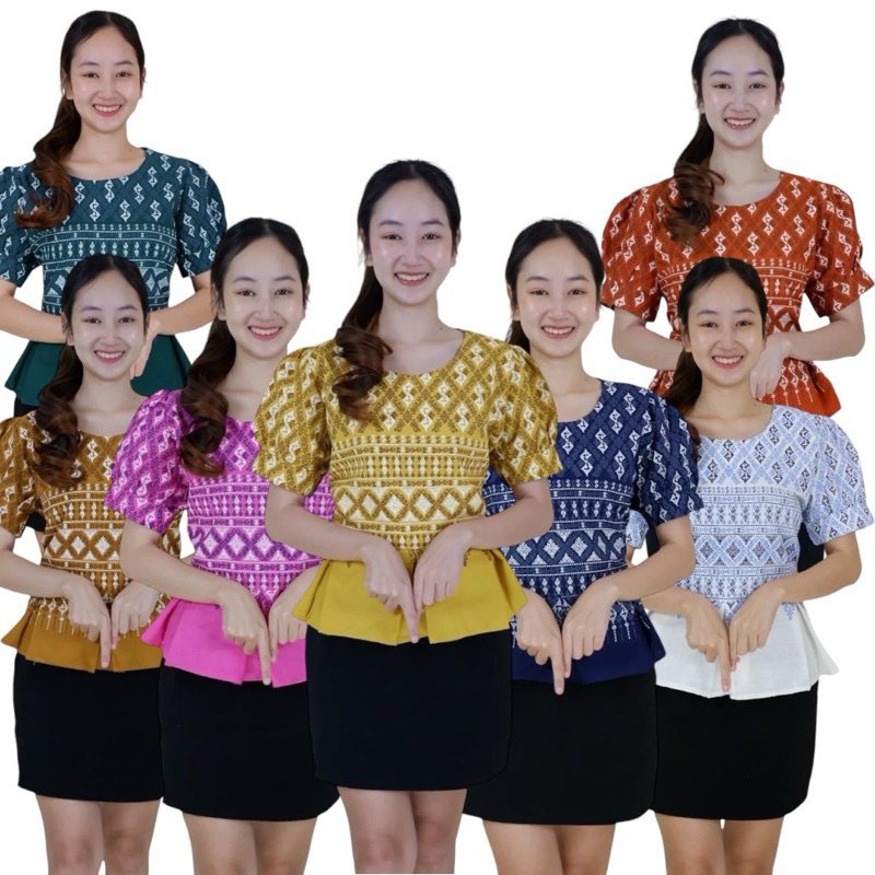 เสื้อเอวระบายลายขอปรับขนาดเอวได้