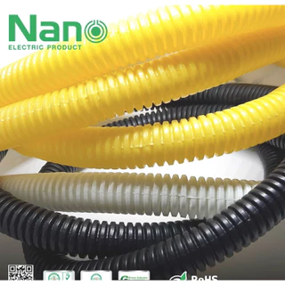 Nano ท่ออ่อน ท่อลูกฟูก สีขาว สีดำ สีเหลือง ท่อย่น NNC 10M (10เมตร) แบบหุน