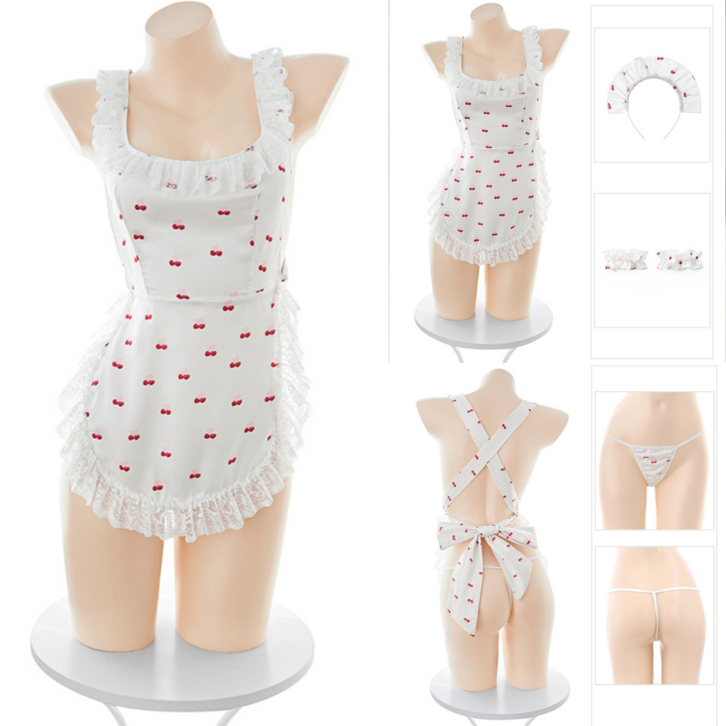 BIG SEXY ชุดคอสเพลย์ ชุดเซ็กซี่ ชุดเมด🧹 คอเหลี่ยม ขอบแต่งลูกไม้ ไม่คัน S-924 - รูปที่ 3