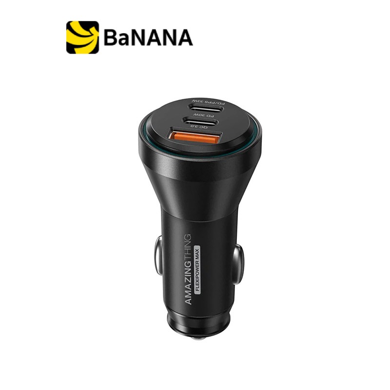 ที่ชาร์จแบตในรถ AMAZINGthing 1 USB-A / 2 USB-C 63W Black by Banana IT