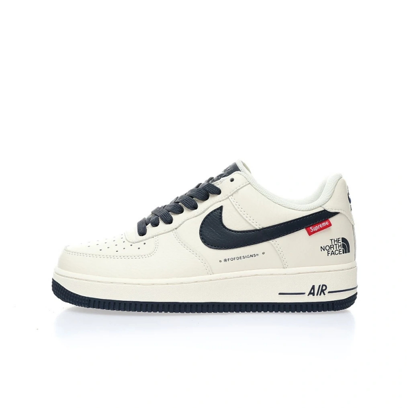 【ของแท้ 】sneakers The North Face x Nike Air Force 1 "Supreme" Blue White Low รองเท้าผ้าใบ