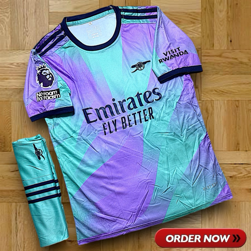 ชุดกีฬาผู้ชาย อาร์เซนอล แขนสั้น ฤดูกาลใหม่ล่าสุด 2024/2025 มีไซด์ M- -3XL มีเสื้อ พร้อม กางเกง