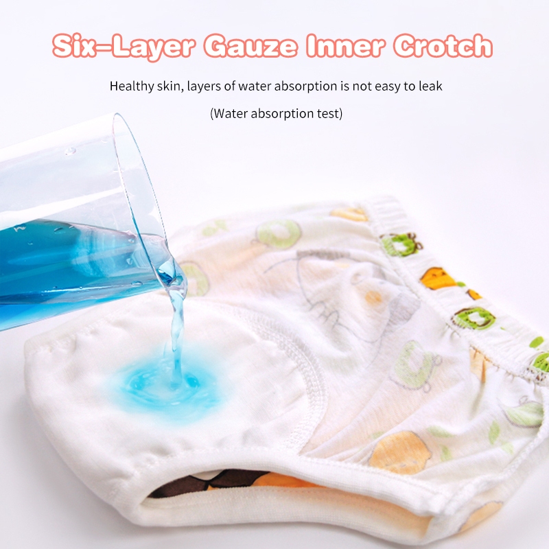 กางเกงเลิกเพิส กางเกงผ้าอ้อมเด็ก กางเกงซับฉี่เด็ก นุ่ม ผ้าฝ้าย - รูปที่ 4