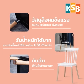 เก้าอี้โมเดิร์น ตกแต่งห้อง ร้านคาเฟ่ ร้านกาแฟ มินิมอล พนักพิงพลาสติกเกรดเอ ขาไม้บีชแท้ MC-07
