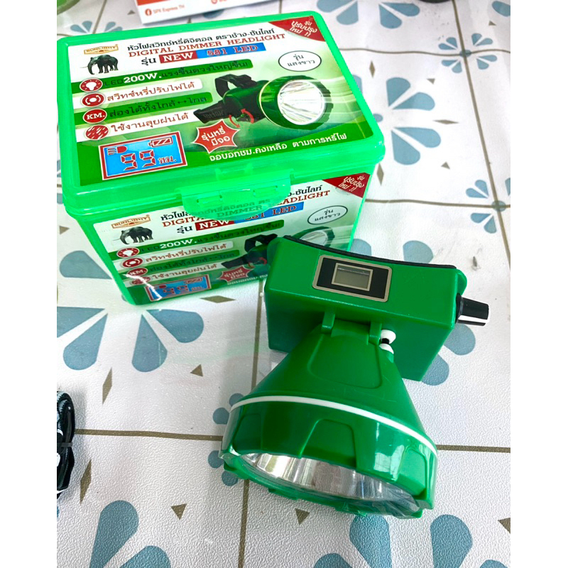 [ของแท้] หน้าไฟ ไฟฉายคาดหน้าผาก LED ตราช้าง 581 LED ทนทาน กันฝน ใช้ไฟได้นานตลอดทั้งคืน