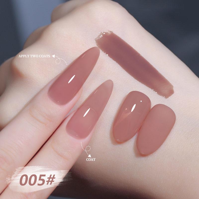 Nawoelite 6สี ทําเล็บเจล ขนาด 15ml ชุดเจลทาเล็บสีนู้ดเพื่อสุขภาพ สำหรับร้านทำเล็บ จัดส่งที่รวดเร็ว - 4