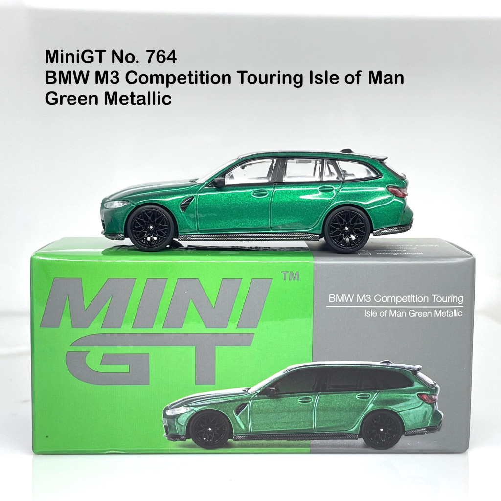 MiniGT 📌 No. 764📌 BMW M3 Competition Touring Isle of Man Green Metallic