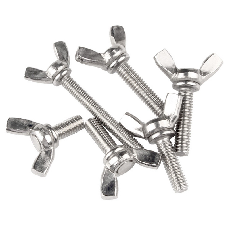 Wing Screw SUS304 DIN316 M6 น็อตตัวเมีย หัวน็อตหางปลา เกลียวมิล / เหล็กเหนียว ชุบขาว  งาน DIY ใช้คู่กับหัวน็อต - รูปที่ 6