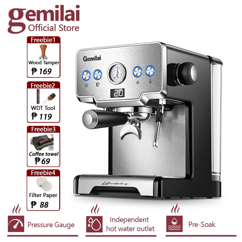 GEMILAI CRM3605 Coffee Machine เครื่องชงกาแฟอัตโนมัติ ขนาดหัวชง 58mm เครื่องชงกาแฟเชิงพาณิชย์ Coffee Maker