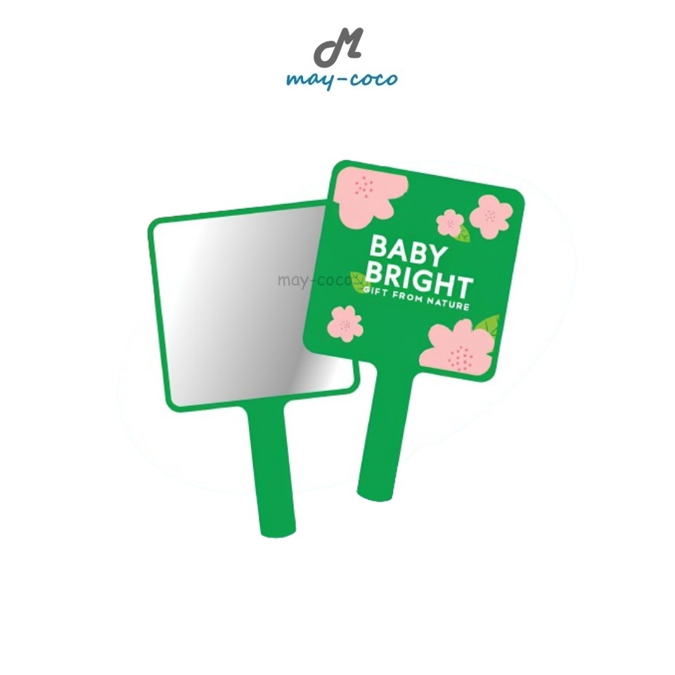 ถูก/แท้/มีไลฟ์ กระจก Baby Bright Flower Makeup Mirror กระจกแต่งหน้า พกพา ส่องหน้า มีด้าม อุปกรณ์แต่งหน้า เบบี้ ไบร์ท