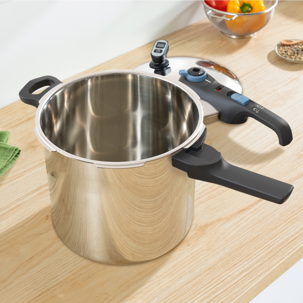 TEFAL หม้ออัดแรงดัน Secure Chrono ขนาด 8 ลิตร รุ่น P2594400 สีเงิน/น้ำเงิน - รูปที่ 5