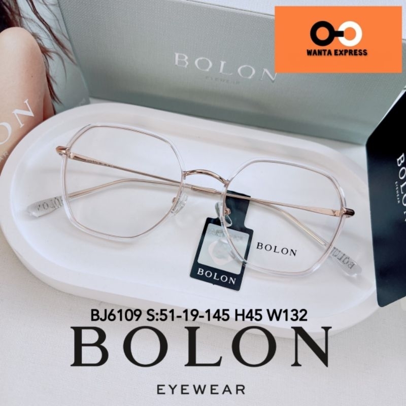 BOLON BJ6109 แท้ ประกัน 1 ปี สั่งตัดแว่น กรอบพร้อมเลนส์ สายตาสั้น ยาว เอียง แว่นกรองแสง บลูบล็อก ออโ
