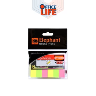 Elephant กระดาษโน๊ต กระดาษโน๊ตกาวในตัว อินเด็กซ์นีออน 12x50 มม. 80 แผ่น จำนวน 1 ชิ้น