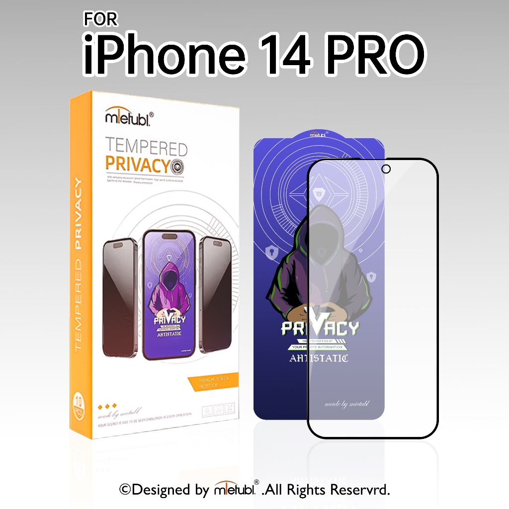 กระจกนิรภัย ฟิล์มไฮโดรเจล Mietubl For iPhone 14 Pro เต็มจอ มีอุปกรณ์ติดฟิล์มให้