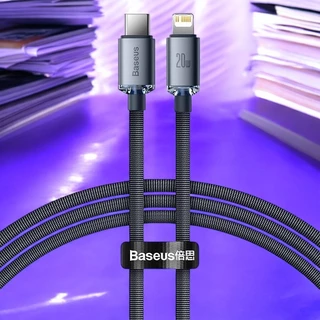 Baseus PD 20W USB-C To Lightn!ng Fast Charging Cable gleaming Design Data Cord