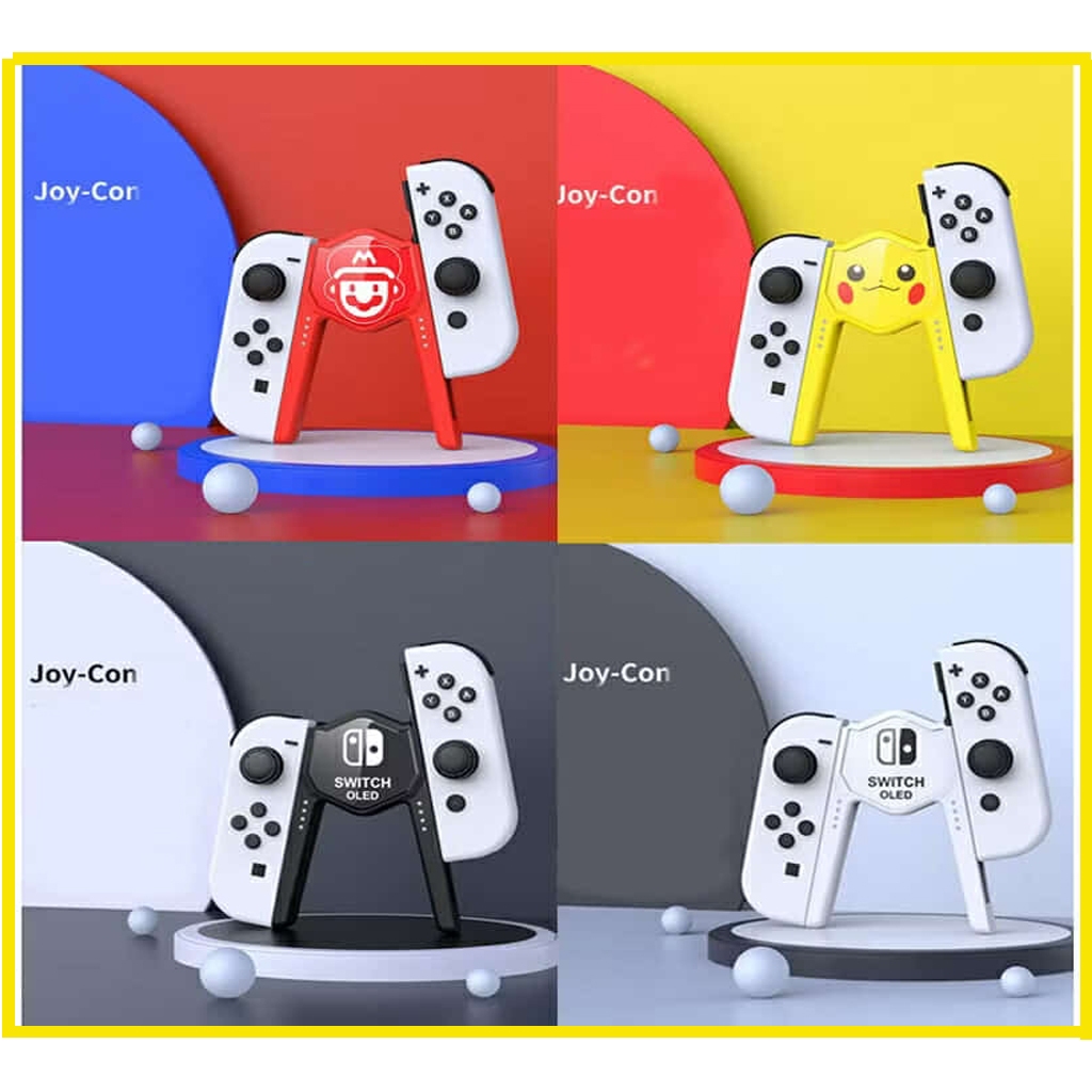 Nintendo Switch Handle Grip สามารถติดตั้งได้โดยไม่ต้องถอด Silicone Joyช่วยประหยัดขั้นตอนที่ซับซ้อนต่อชาร์จขณะเล่นก็ได้
