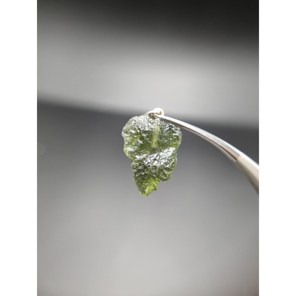 จี้ Moldavite เงินแท้ Silver AG 925/1000 Czech republic MJ24-AG14 2.3g