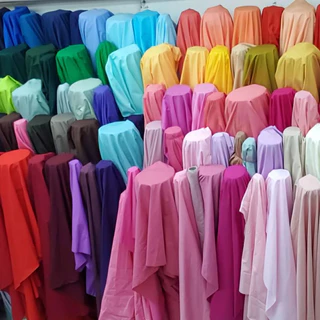 ผ้าคอตต้อนแท้/ผ้าฝ้ายแท้/ผ้าคอตต้อนป๊อบลิน/ Cotton100% โทนสีเขียว (ตัดเป็นหลา/ตัดเป็นเมตร)