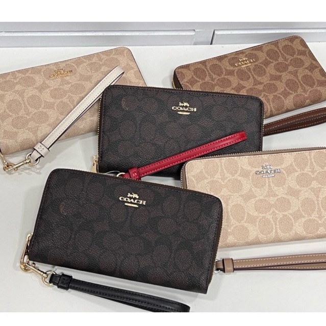 ^_^ ใช้โค้ดส่วนลดแฟขั่น 30%+ส่วนลดร้านค้า 5% พร้อมส่งที่ไทย แท้ % กระเป๋าสตางค์ใบยาว Long Zip Around Wallet รุ่นใหม่