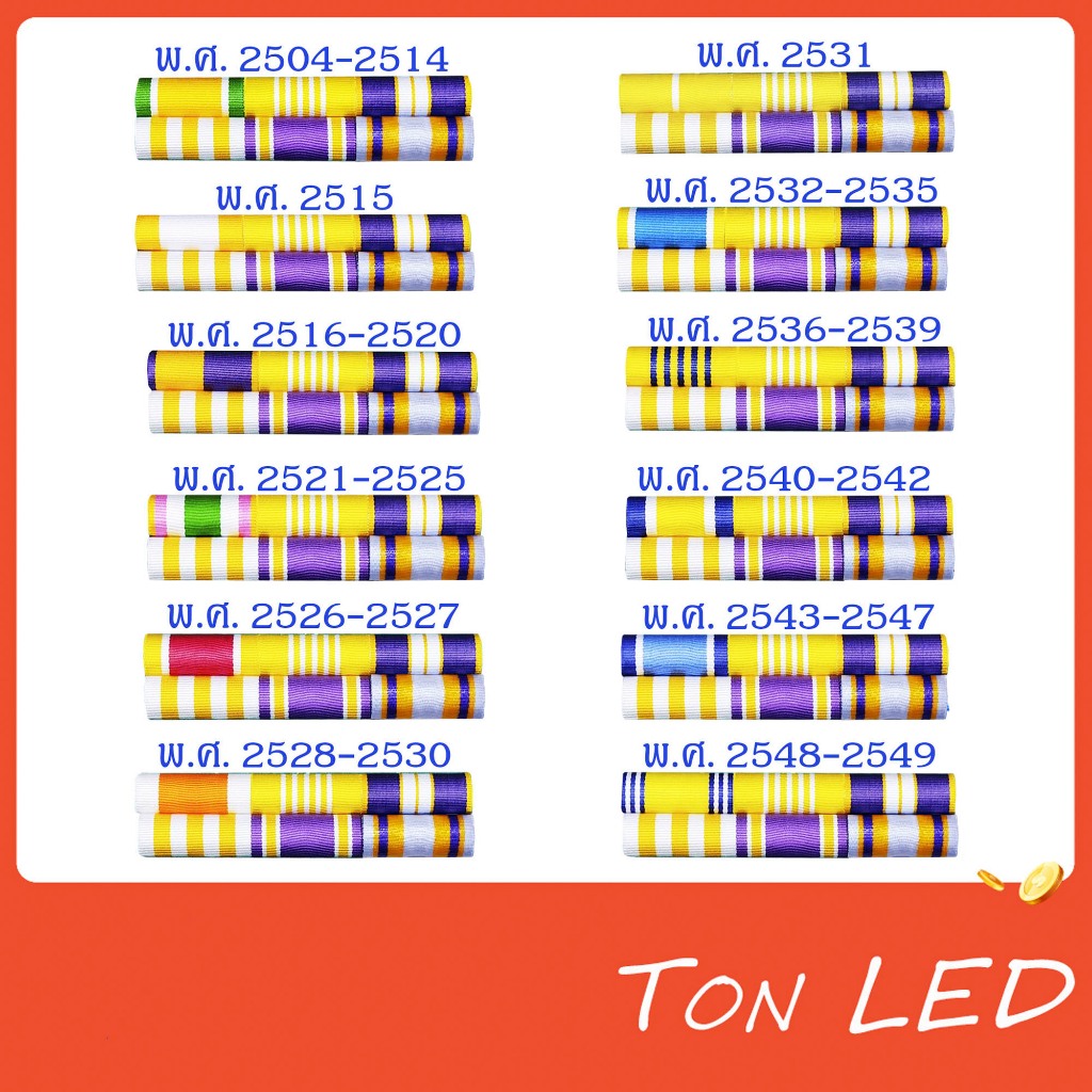 แพรแถบ แถบสี ปีเกิด 72 พรรษา 6 รอบ เข็มกลัด หมุด แม่เหล็ก