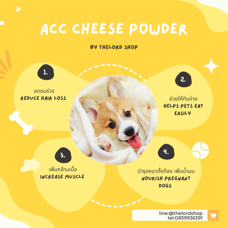 ACG USA ผงชีสสุนัขและแมว thumbnail 4