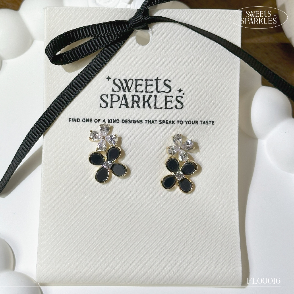 ส่งฟรี!! Sweetssparkles ต่างหู สไตล์เกาหลี ก้านเงิน𝑆𝑖𝑙𝑣𝑒𝑟 92.5%  ตุ้มหูมุก Earring Fashion FL00016