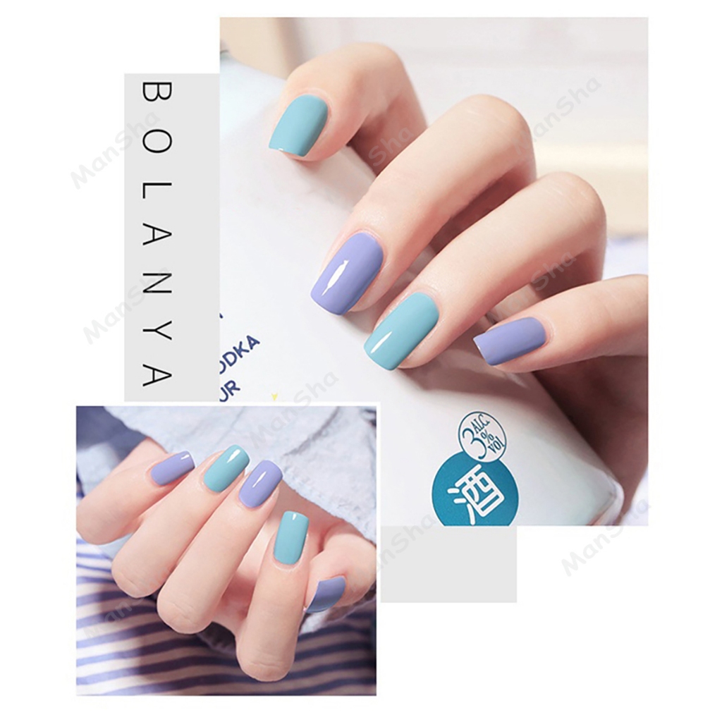 BOLANYA สีทาเล็บกึ่งเจล ยาทาเล็บ สีทาเล็บ 2in1 แห้งไว สีสวย สีทาเล็บเจล ยาทาเล็บลอกได้ น้ำยาทาเล็บ - รูปที่ 3