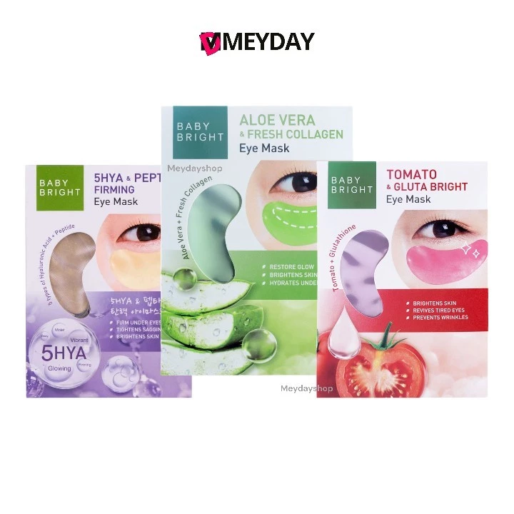 Baby Bright Eye Mask (Alo Hya Tomato) - เบบี้ไบร์ท มาส์กใต้ตา อโลเวร่า ไฮยา มะเขือเทศ มี 3 สูตรให้เลือก 2.5 g