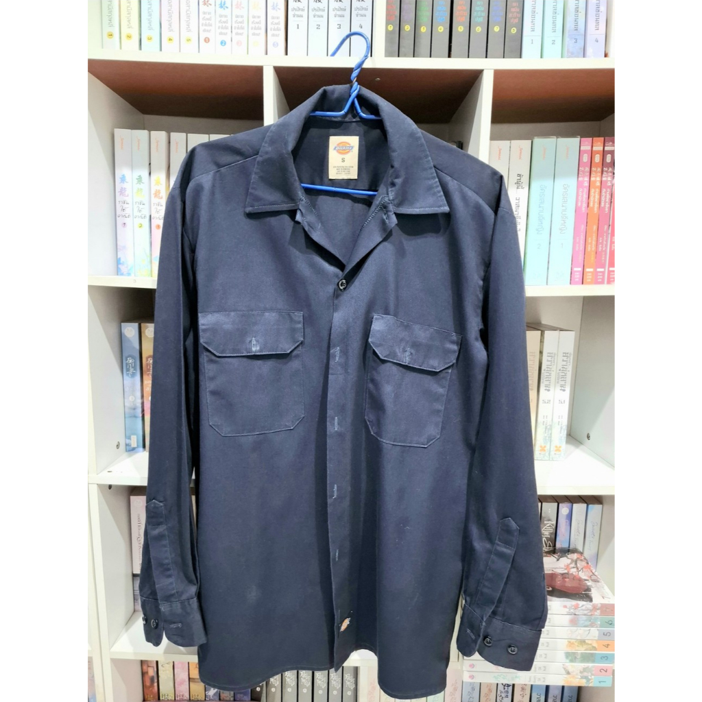 เสื้อเชิ้ตแขนยาว Dickies Work Shirt (สีกรม) (แท้ 100%)