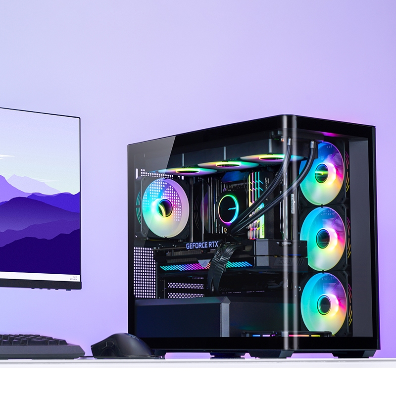 มีโค้ดลด Case Jonsbo D300 Black MicroATX Media Z Com เคสตู้ปลา กระจกนิรภัยหนาโค้งเต็มแผ่น