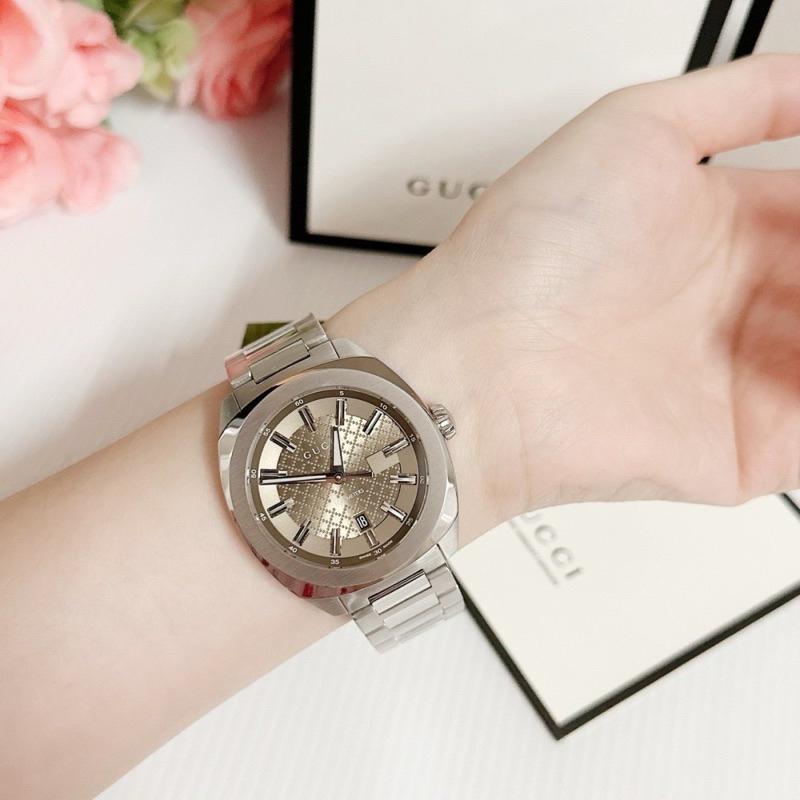 พร้อมส่ง Gucci #YA142315 Men`s GG2570 Brown Dial Quartz Watch