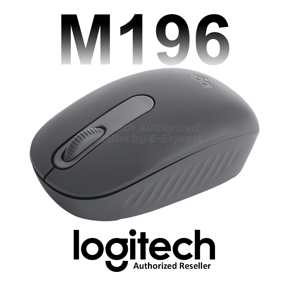 Logitech M196 Bluetooth Mouse (Graphite) เมาส์ไร้สาย บลูทูธ สีดำ ของแท้ ประกันศูนย์ 1ปี