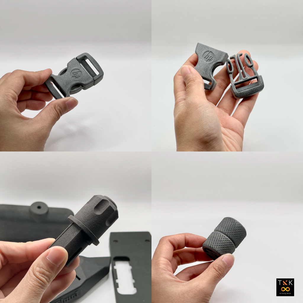 บริการพิมพ์ 3 มิติ วัสดุ Nylon PA 12 ด้วยเทคโนโลยี MJF (Multi Jet Fusion) by tkk3d