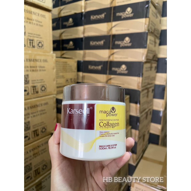 Karseell ทรีทเม้นท์คอลลาเจนกระปุก 500 มล.บำรุงผมแห้งเสีย ชี้ฟู ช่วยให้ผม นุ่มลื่น